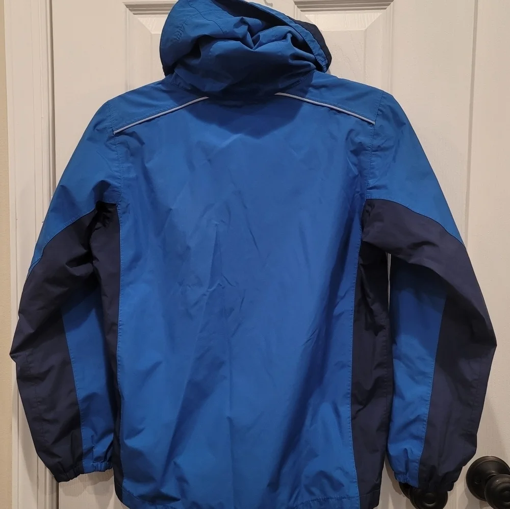 Sz Large (Kids) Marmot Boy's Hooded Blue Windbreaker